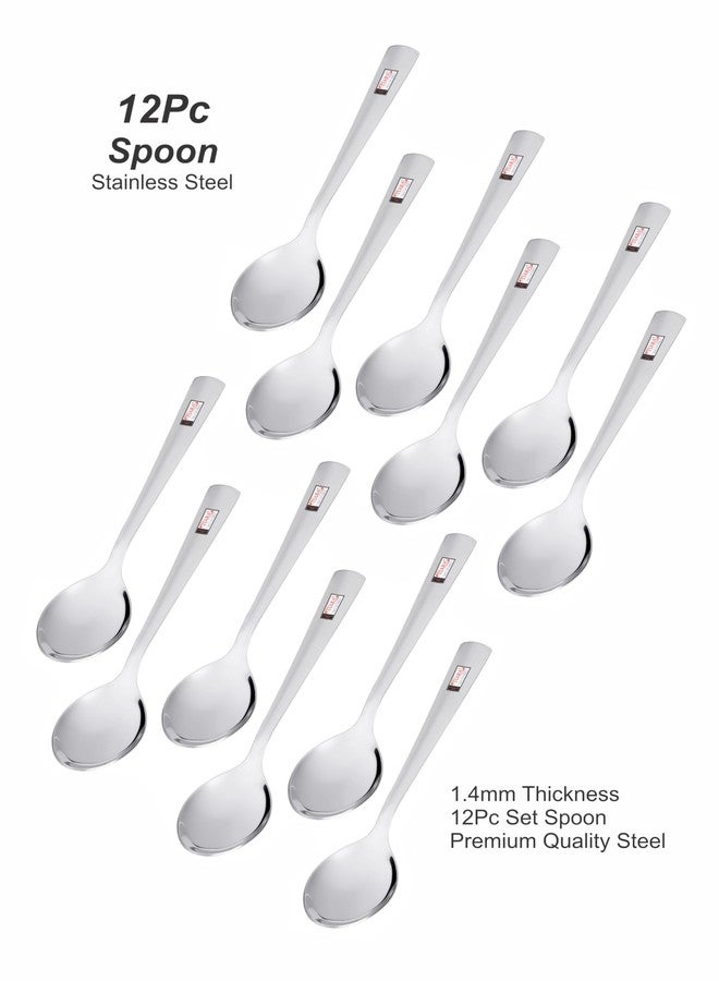 TIARA Sigma Spoon 12 Pc Stainless Steel Flatware Cutlery Spoon Set (12pc Spoon) - Image 2